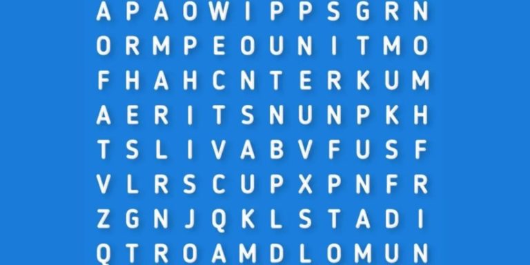 Reto visual del día: hay que encontrar la palabra LLUVIA en la sopa de letras