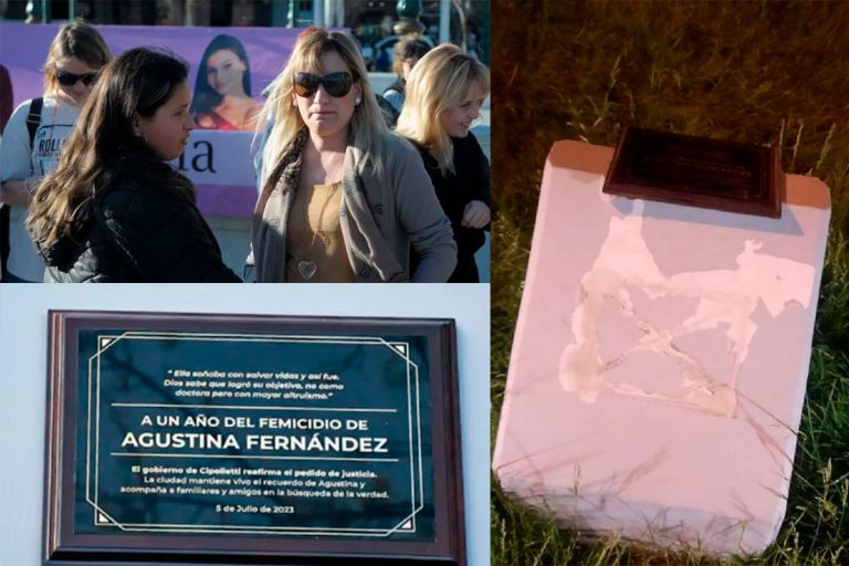 No hay límites: robaron la placa en honor a la pampeana Agustina Fernández en Cipolletti
