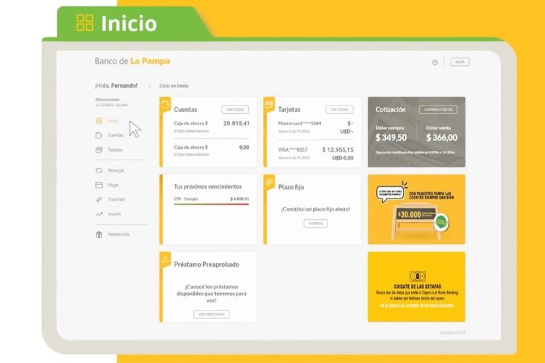El Banco de La Pampa cambió el diseño y tendrá nuevo Home Banking y Pampa Móvil