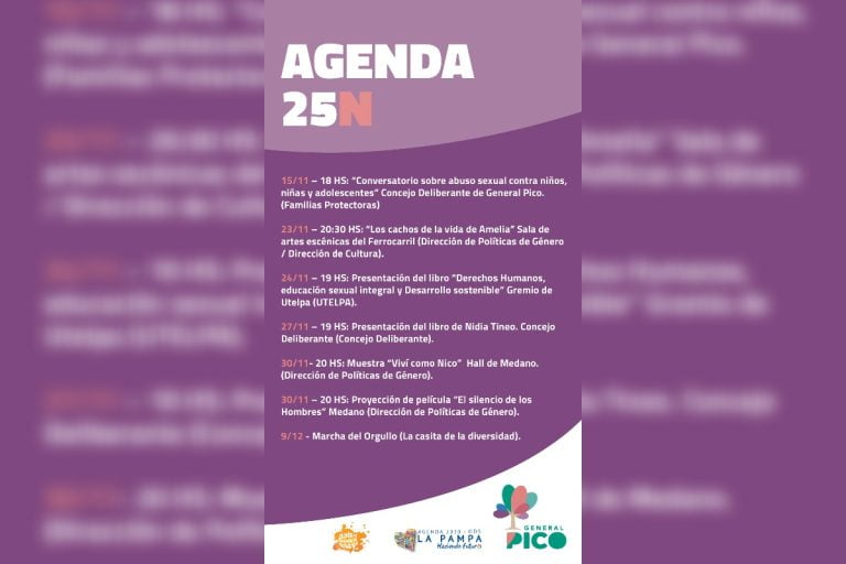 El municipio planificó diversas actividades para el día Internacional de la eliminación de la Violencia contra la Mujer