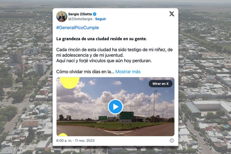 “Hoy resuena la resiliencia y el espíritu inquebrantable de General Pico”, afirmó el Gobernador por el aniversario de la ciudad