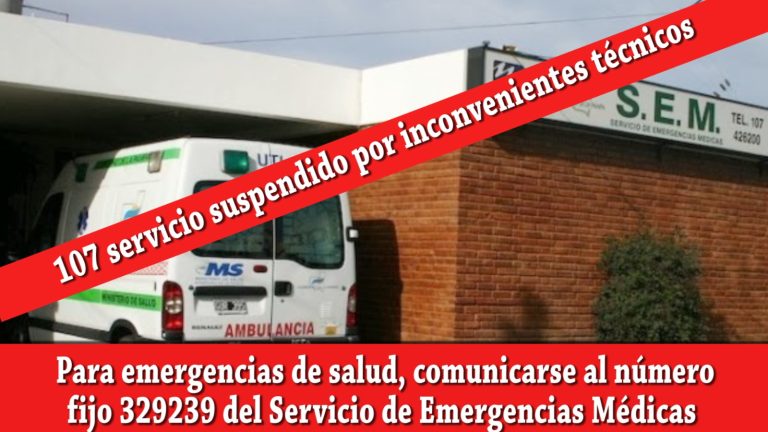 SOLUCIONADO: Problema técnico afecta disponibilidad del número 107 de Emergencias Médicas en General Pico