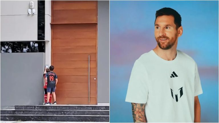 Dos nenes fueron a la casa de Messi, escucharon el ladrido de un perro y se llevaron la sorpresa de sus vidas