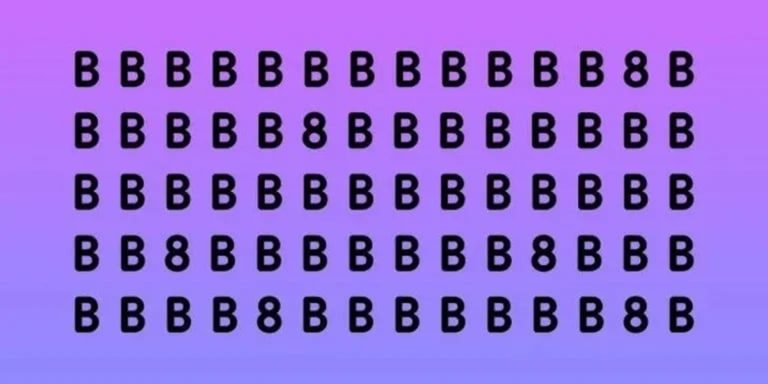 Reto visual del día: descubrí cuántos números “8” hay en 8 segundos