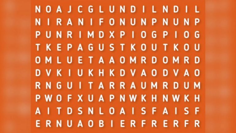 Reto visual del día para resolver en 8 segundos: encontrá la palabra “GUITARRA”