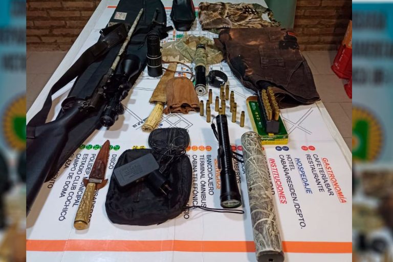 Allanamiento en Victorica: secuestran armas y elementos de caza por cazadores furtivos