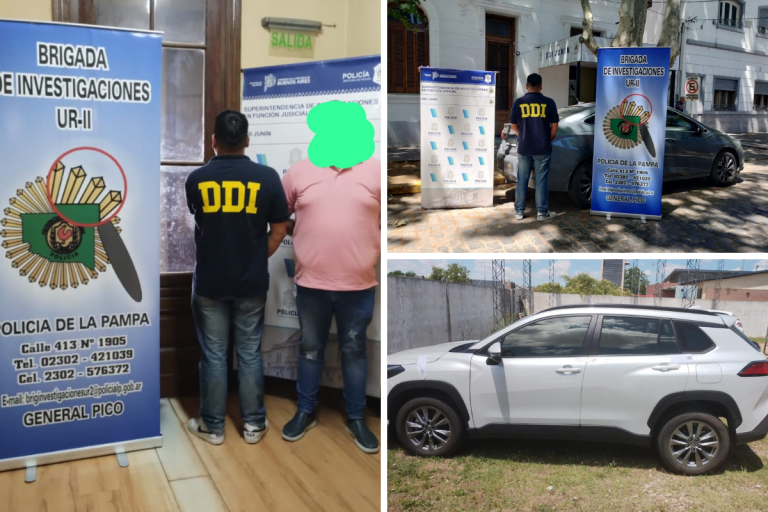 Personal policial de la Brigada de la URII colaboró en la demora de dos personas involucradas con la venta de una camioneta con papeles truchos
