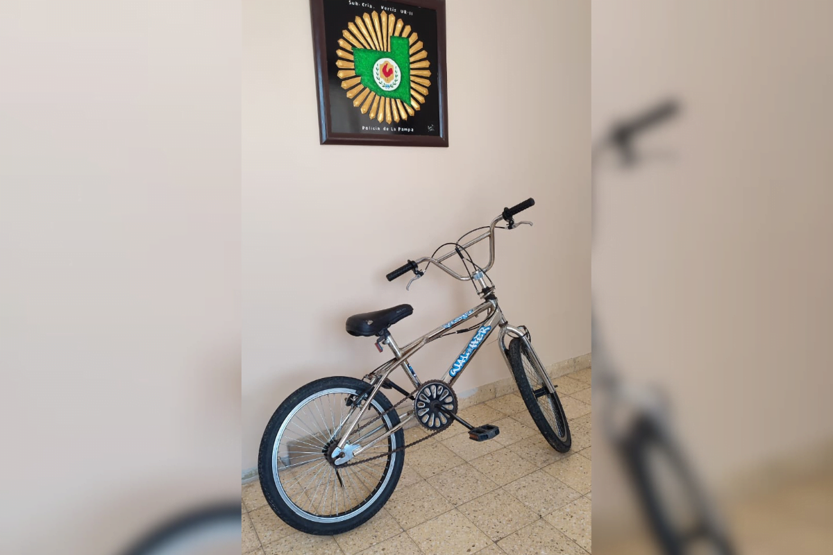 Recuperaron bicicleta robada de un niño de Vértiz