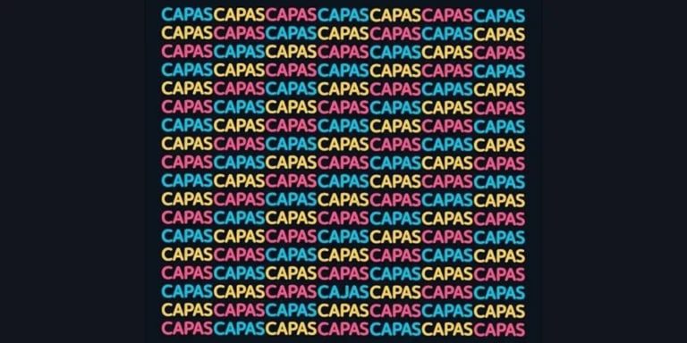 Reto visual del día: encontrá la palabra “CAJAS”