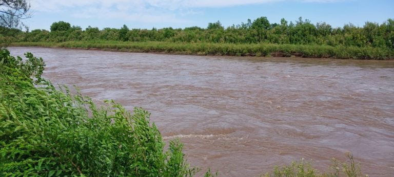 Creció el Río Colorado: el agua avanzó unos 25 metros, hacia la ruta nacional 151, arrasando con la costa y todo lo que había allí