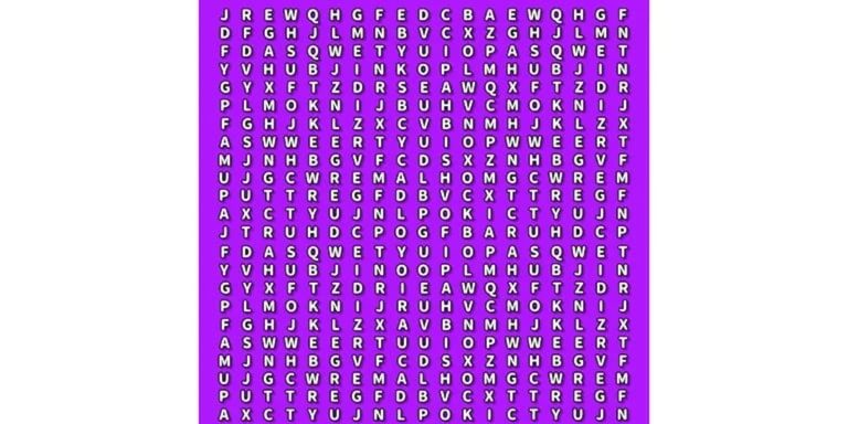 Reto visual del día: encontrá la palabra “ACUARIO” en la sopa de letras