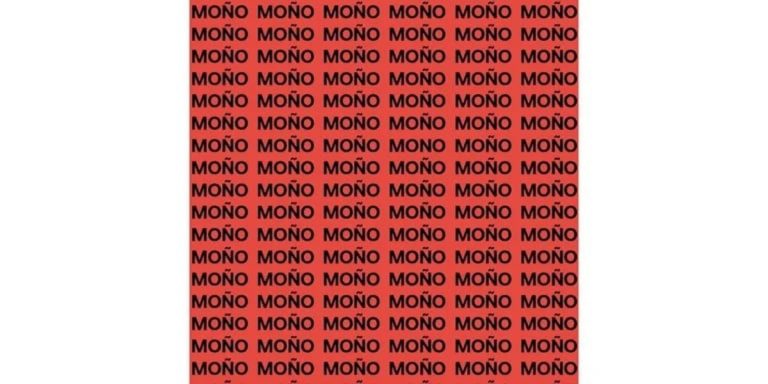 Reto visual del día: encontrá la palabra MONO en un mar de MOÑO en 8 segundos