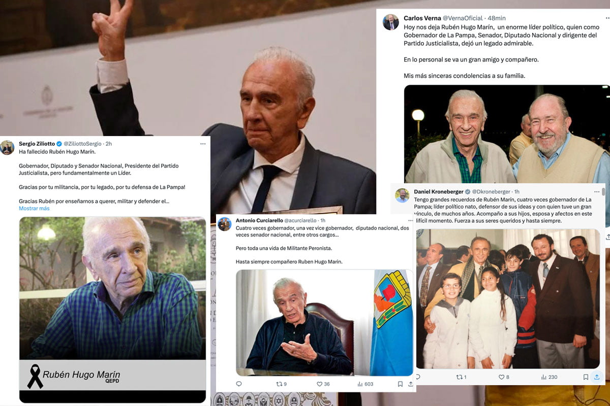La despedida en redes sociales de amigos y políticos a Rubén Hugo Marín