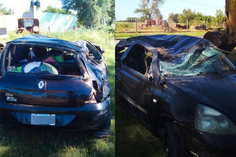 Accidente en la ruta provincial 101, cerca de Vértiz: jóvenes de Carlos Tejedor ilesos tras vuelco