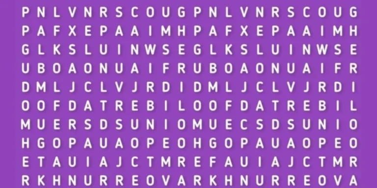 Reto visual del día: encontrá la palabra FOCA en esta complicada sopa de letras