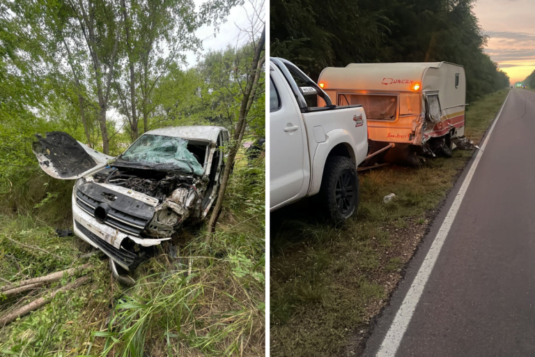 De milagro no hubo heridos: Conductor de Embajador Martini chocó con una casilla en la Ruta 9, cerca de Luiggi