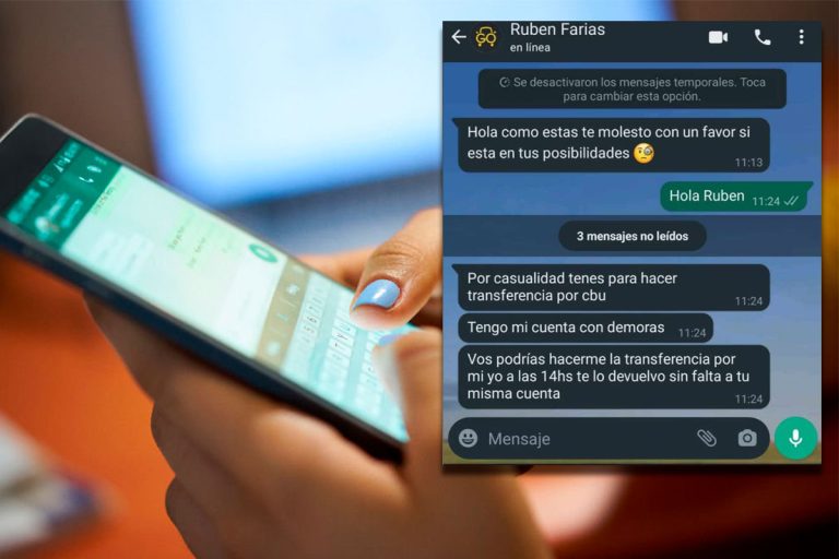 Un piquense fue víctima de un engaño, le sacaron su cuenta de WhatsApp y estafaron a un amigo por $500.000 pesos