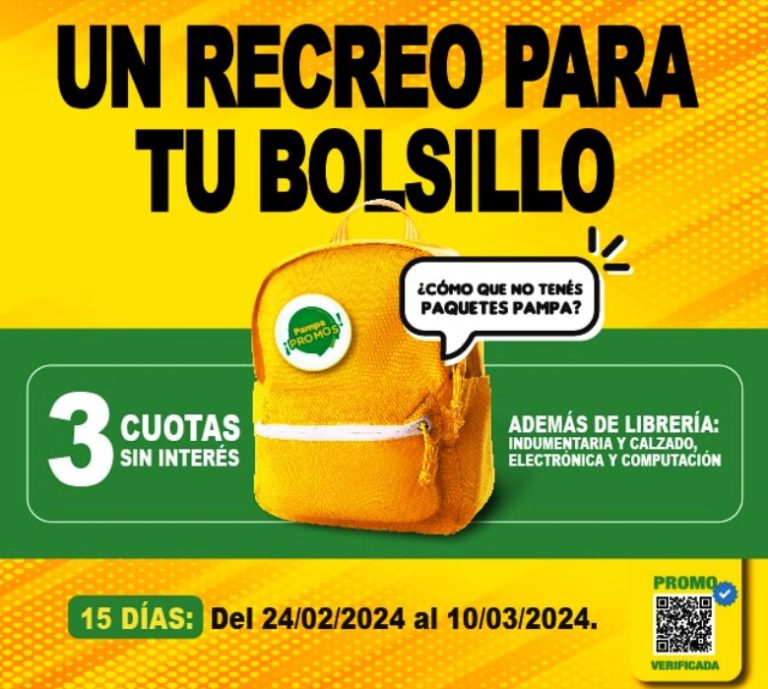 A partir de hoy el Banco de La Pampa lanza exclusiva promoción “Vuelta al Cole” con Beneficios en cuotas sin interés