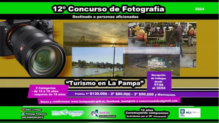 DAFAS lanzó el 12° concurso de fotografía “Turismo en La Pampa”