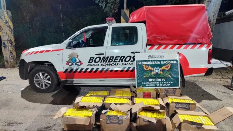 Salta: Simulaban llevar encomiendas en una camioneta de bomberos voluntarios, pero transportaban 314 kilos de cocaína