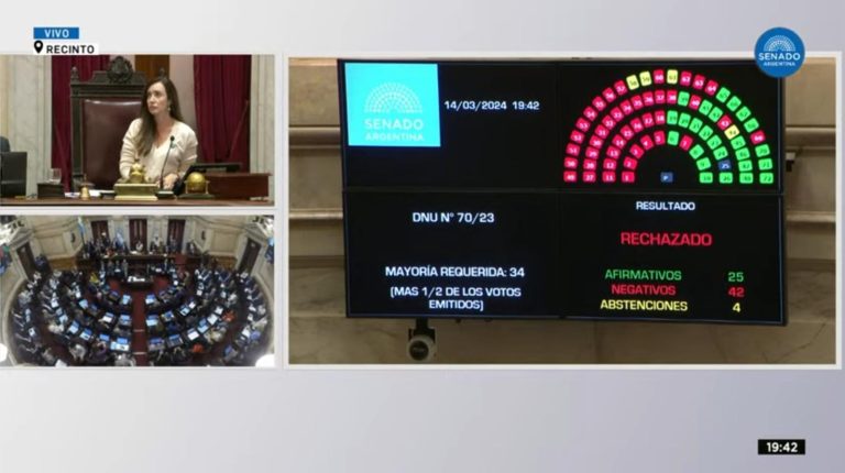 El Senado rechazó la validez del DNU de Milei, pero por ahora seguirá vigente: Kroneberger y Huala votaron a favor y Bensusan, en contra