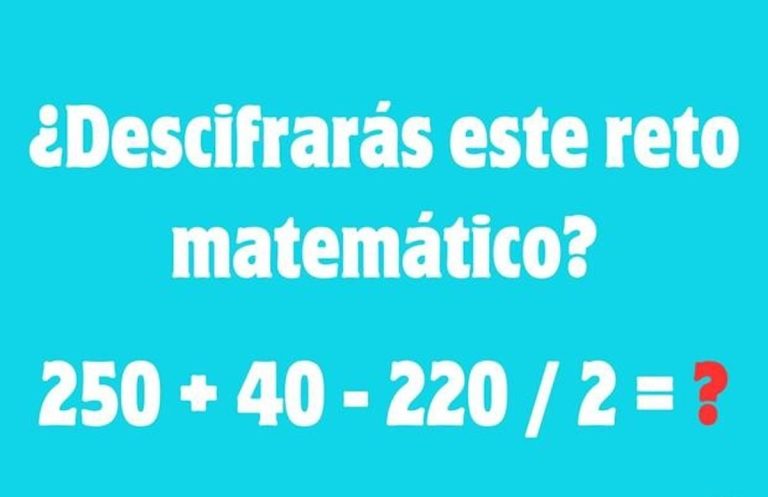 Reto del día: resuelve este problema matematico en 8 segundos