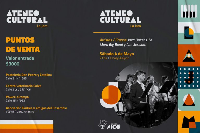 Swing y solidaridad en General Pico: Java Queens y La Mara Big Band se unen en una jam musical por una buena causa