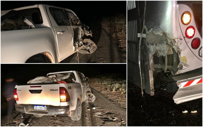 Accidente en la Ruta 151: camioneta embistió en la parte trasera a un colectivo de reconocida empresa
