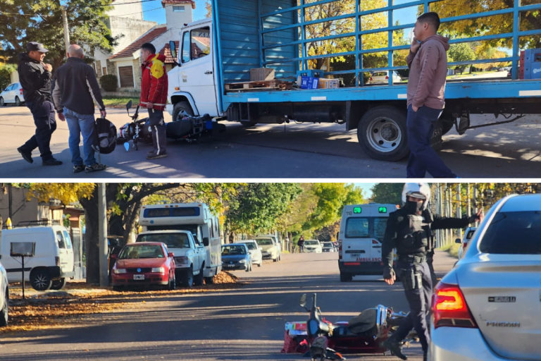 Dos nuevos choques, que involucraron motos, ocurrieron en General Pico