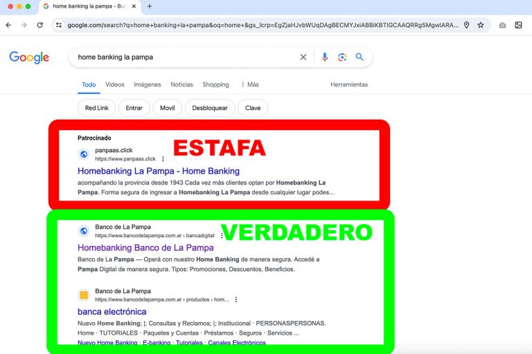 ¡ATENCIÓN URGENTE! Se incrementan las víctimas de estafas con una página falsa que simula ser del Banco de La Pampa