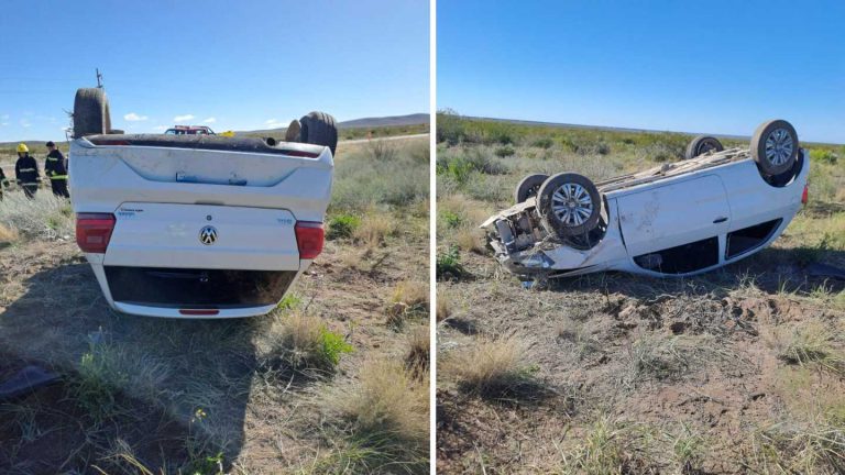 Viajaban a Mendoza y volcaron en cercanías de Algarrobo del Águila