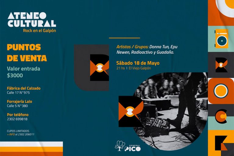 Continúa el Ateneo Cultural: Noche de rock en el Viejo Galpón para apoyar a músicos independientes de General Pico