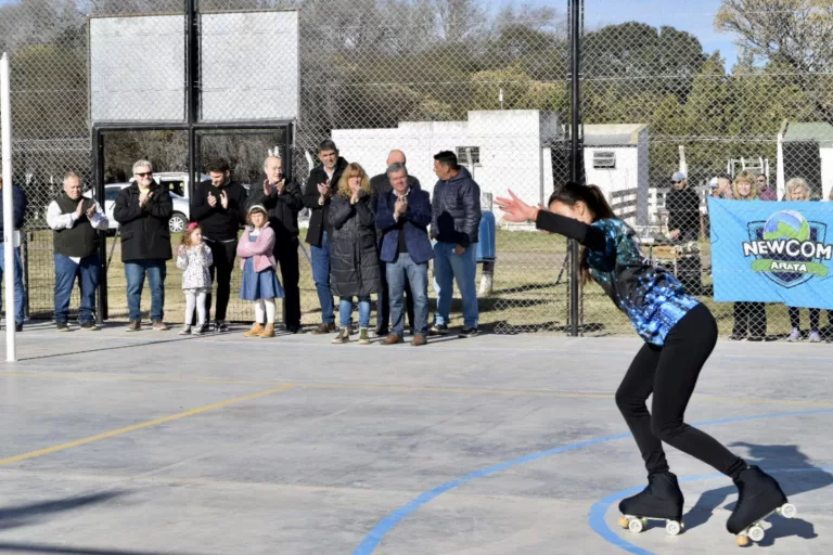 Inauguraron el Playón Polideportivo “Diego Armando Maradona”: un símbolo de unidad para la comunidad Aratense