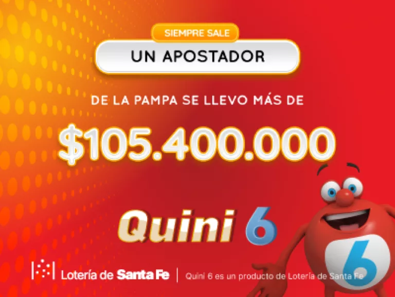 Un apostador de General Pico ganó más de 100 millones de pesos en el Quini 6