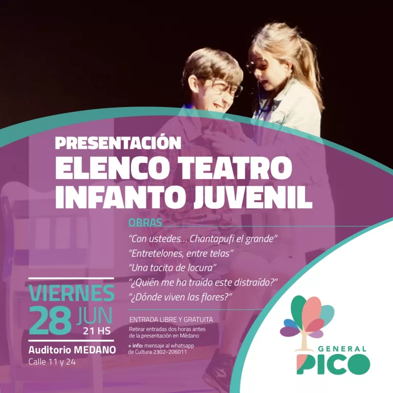 No te quedes sin tu entrada para la presentación del Elenco Infanto Juvenil de Teatro en MEDANO