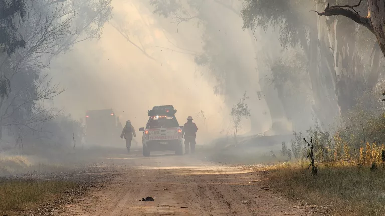 Incendio de pastizales en Dorila amenazó viviendas