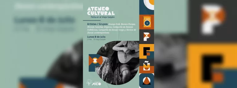 Ateneo Cultural: Gran peña patria el lunes 8 de julio, organizada por el Hogar Don Bosco y la Dirección de Gestión Cultural