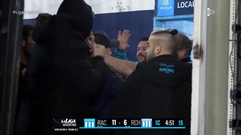 Escándalo en Avellaneda: batalla campal en el partido de la Liga Argentina de básquetbol entre Racing y Racing de Chivilcoy