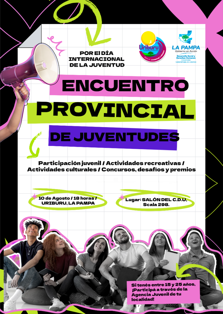 Uriburu será epicentro del Encuentro Provincial de Juventudes el 10 de agosto