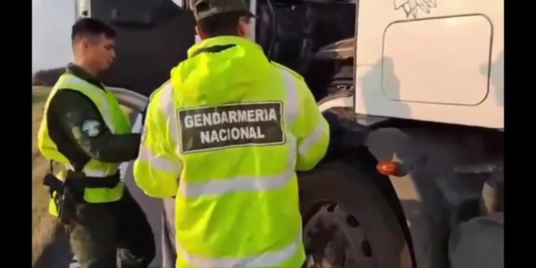 Ruta Nacional 9: un camionero borracho y armado volcó y se resistió al arresto