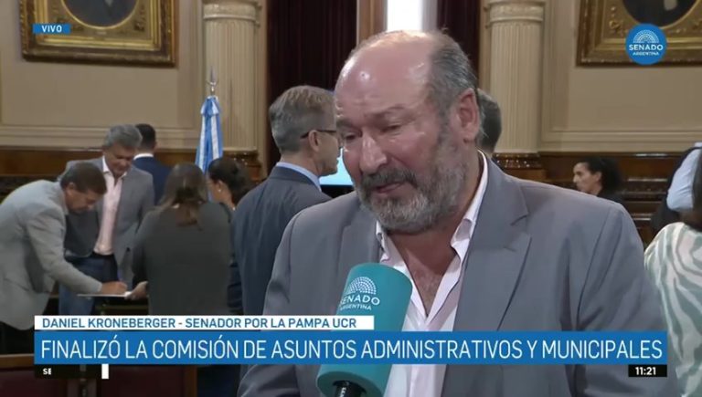 Senado de la Nación: Kroneberger preside la Comisión de Asuntos Administrativos y Municipales