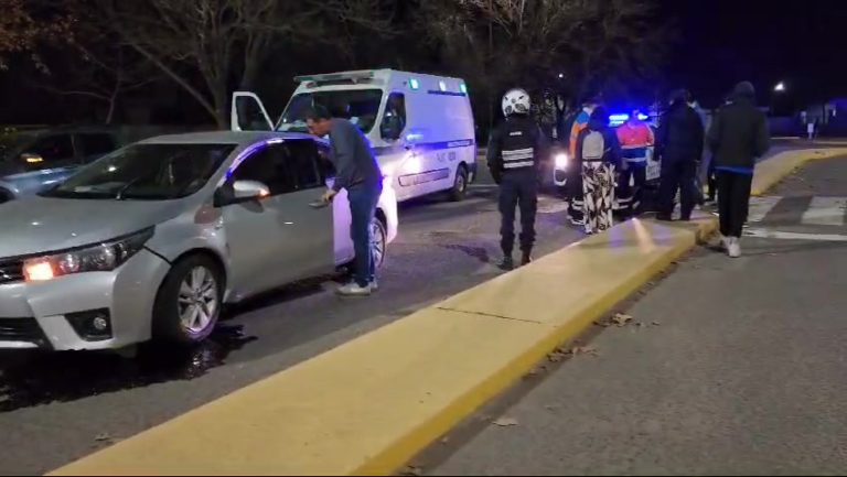 Accidente en la Avenida San Martín: un auto impacta contra cartel