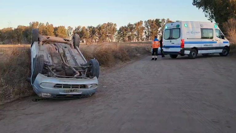 Vuelco sin heridos en la tarde del domingo