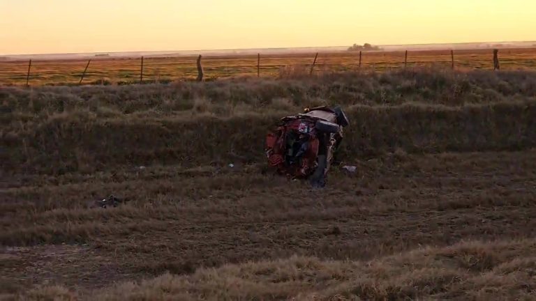 Una mujer herida tras volcar a unos 15 kilómetros de General Pico