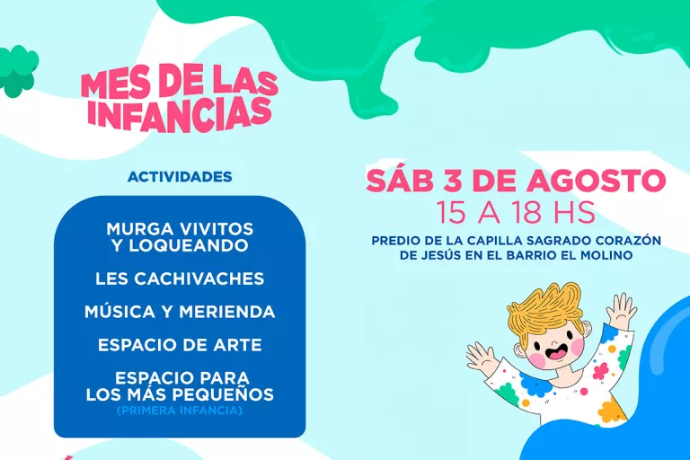 Mes de las Infancias: mañana disfrutá de actividades gratuitas en barrio El Molino