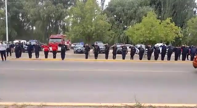 Los policías fallecidos en el accidente en la Ruta 188 en La Pampa fueron despedidos por sus colegas en Tunuyán
