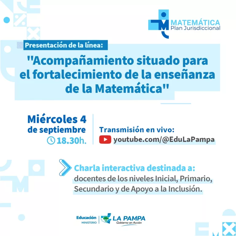 Enseñanza de la Matemática: mañana docentes pampeanos participarán en conversatorio virtual