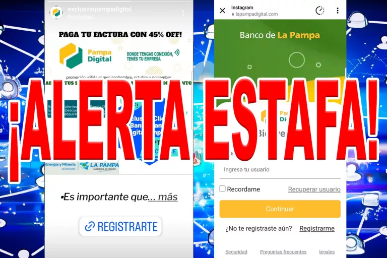 Alertan por nuevas estafas en nombre del Banco Pampa para robar usuarios y contraseñas
