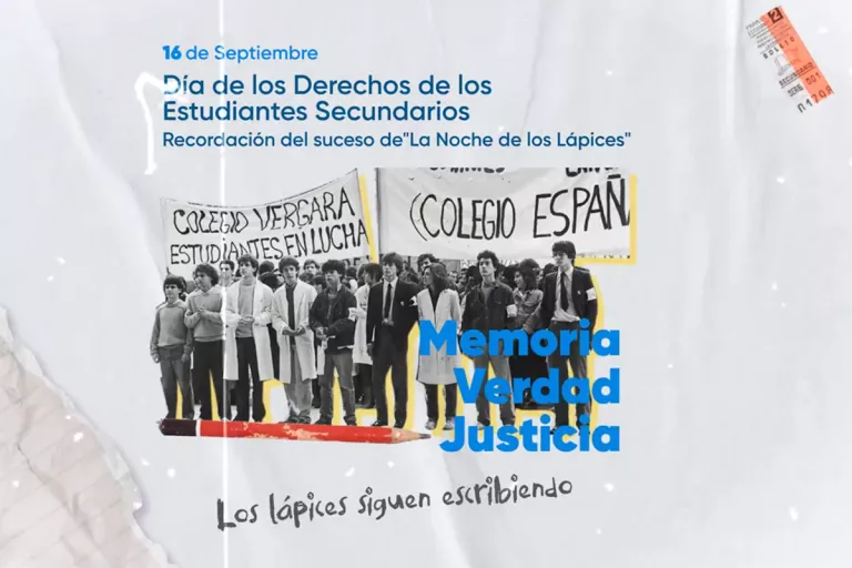 El gobernador Ziliotto conmemoró “La Noche de los Lápices” y reafirmó el compromiso con la Memoria, Verdad y Justicia