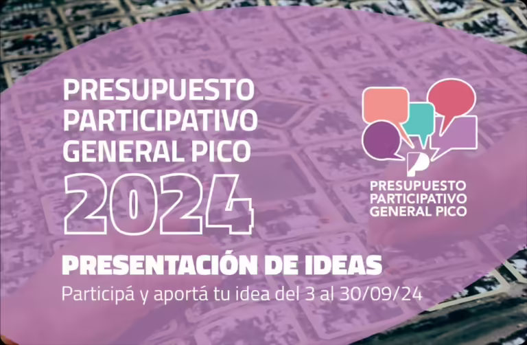 Vecinos de General Pico podrán presentar proyectos para el Presupuesto Participativo 2024 con un fondo de $168 millones